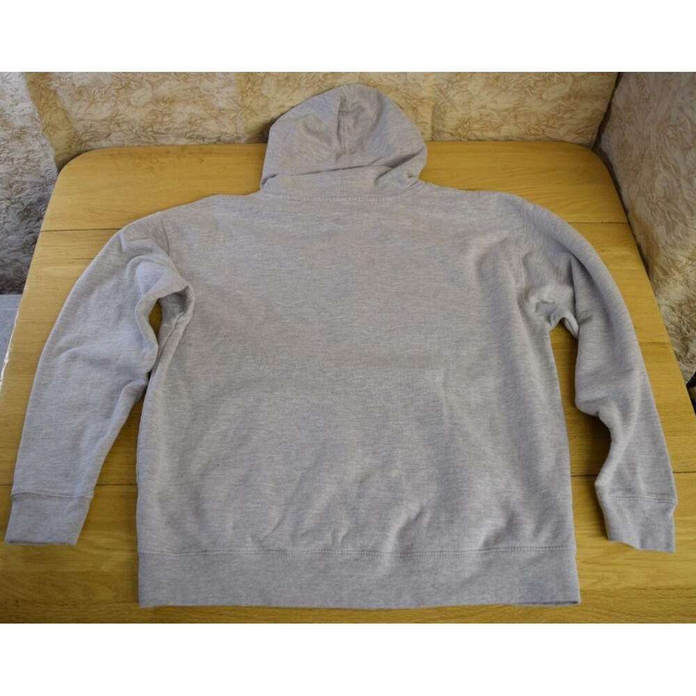 Strong and Courageous Sweatshirt Hoodie Sz L Women Gray 75% Cotton Faith Apparel - Picture 6 of 6